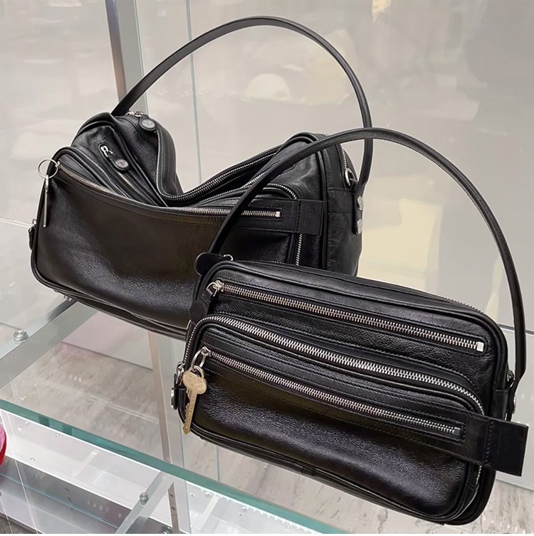 Sac à main en cuir véritable de créateur suisse Bowling pour femme, fourre-tout à plusieurs compartiments avec fermeture éclair sous les bras, pe