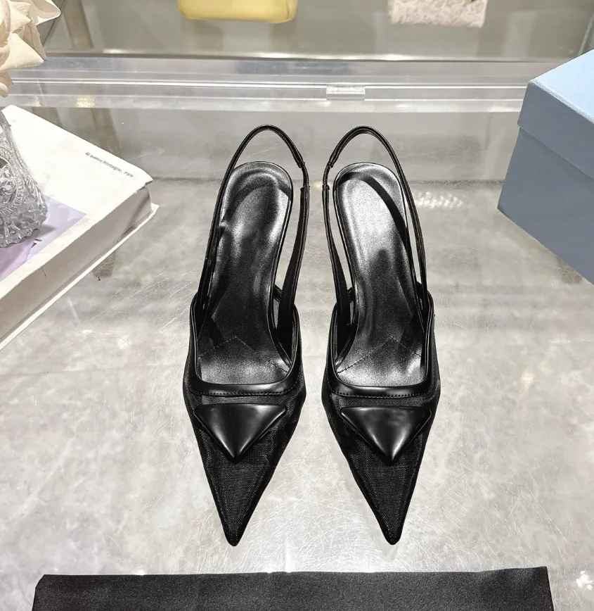 Elegant Women Sexy Design brands Party Wedding Dress Shoes sandal high heels low heel Black Brushed leather slingback pumps black white patent leath