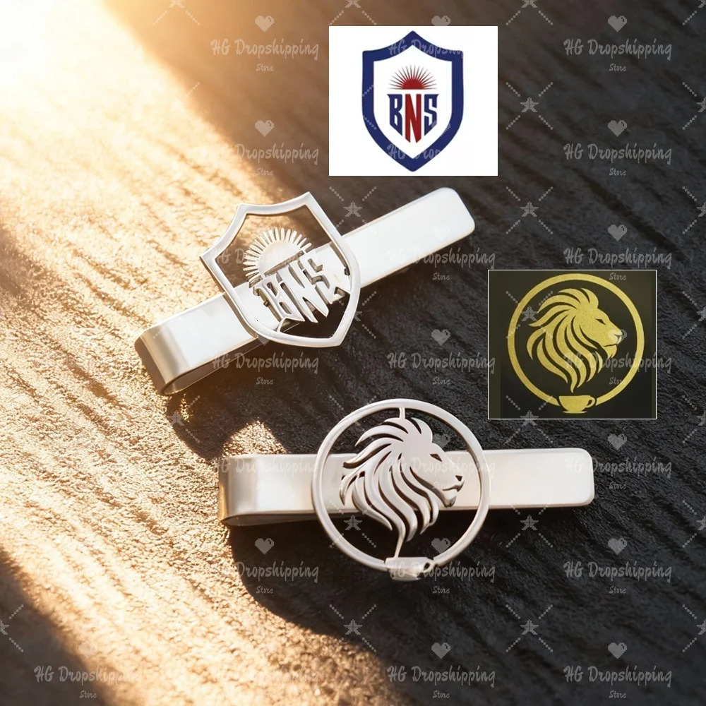 Custom Simple Tie Clip Personalized Picture For Men Jewelry Stainless Steel Wedding Jewelry Valentines Day Gifts 260403BJ