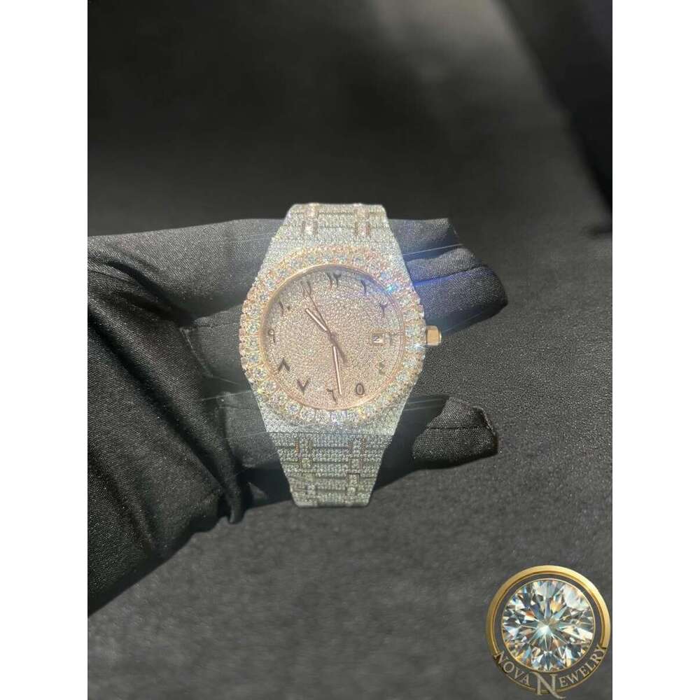 High-Quality VVS1 Moissanite Iced Out Watch for Men & Women, Noctilucent Luxury Designer Watch, Automatic Self-Winding Movement,Wholesale Price &-image-1100406821