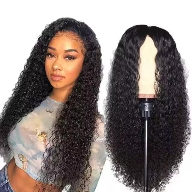 Heat Resistant Synthetic Fiber Long Curly Wig Middle Part Life-like Scalp Ombre Golden Pink with Pink Highlights for Women 32$