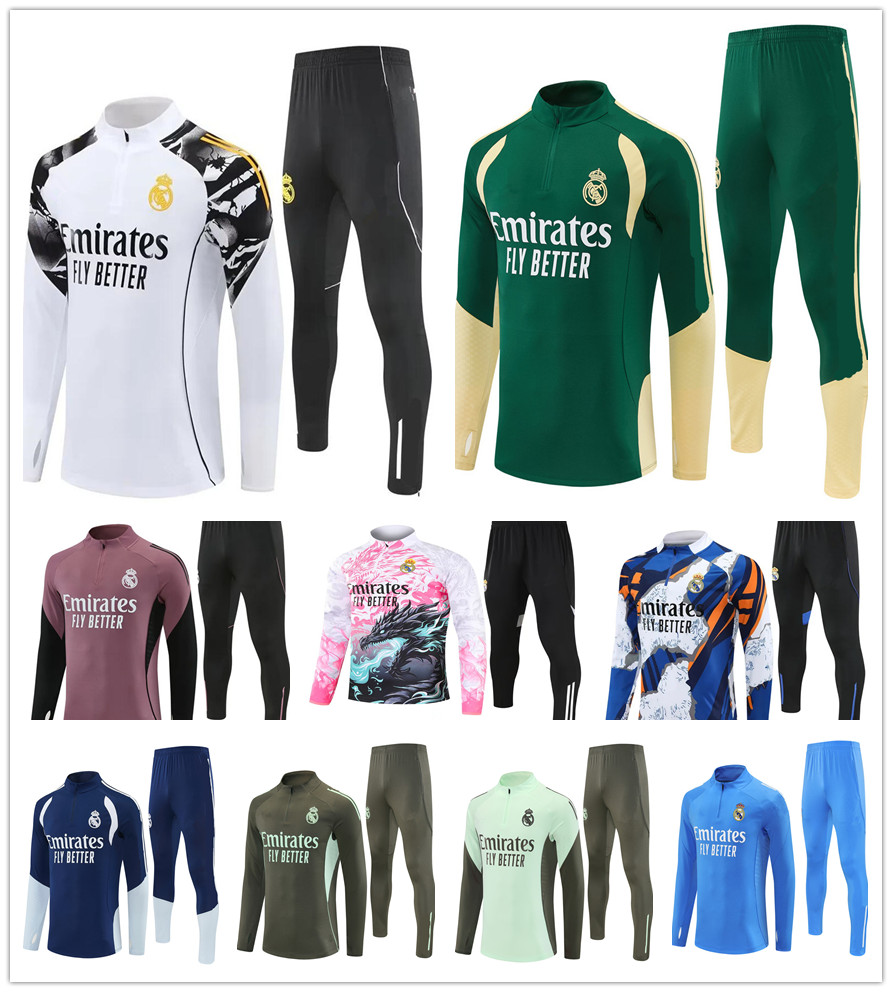 Survêtement de football veste de jogging 2425  hommes et enfants survetement de Football 2024 Football Tracksuit Training