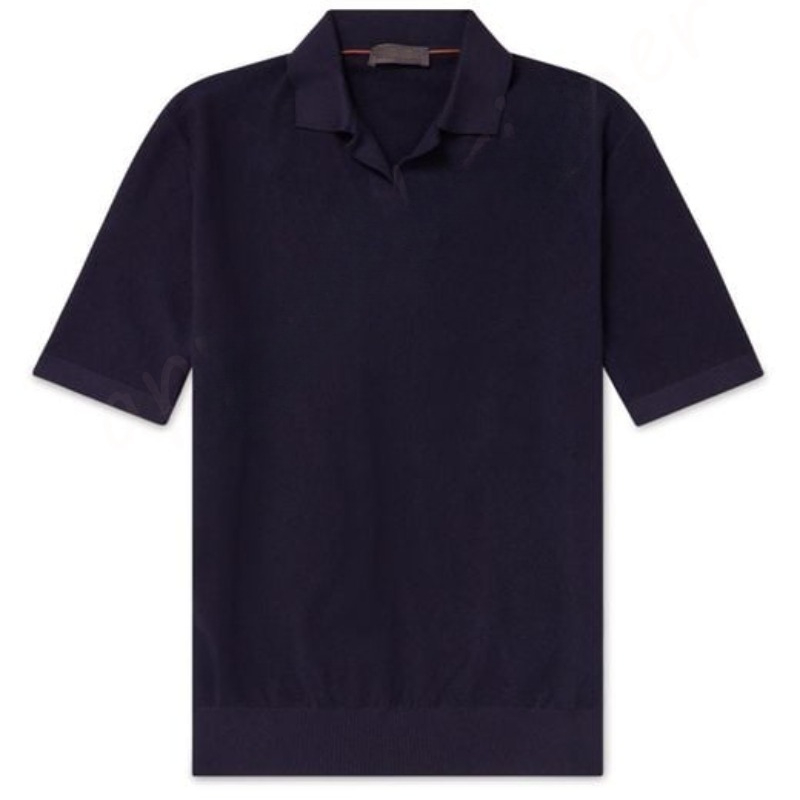 Luxury Designer Men Polo T Shirts Summer Clothing Caaual Polos Shirt Short Sleeve Tshirt Navy Blue L1289