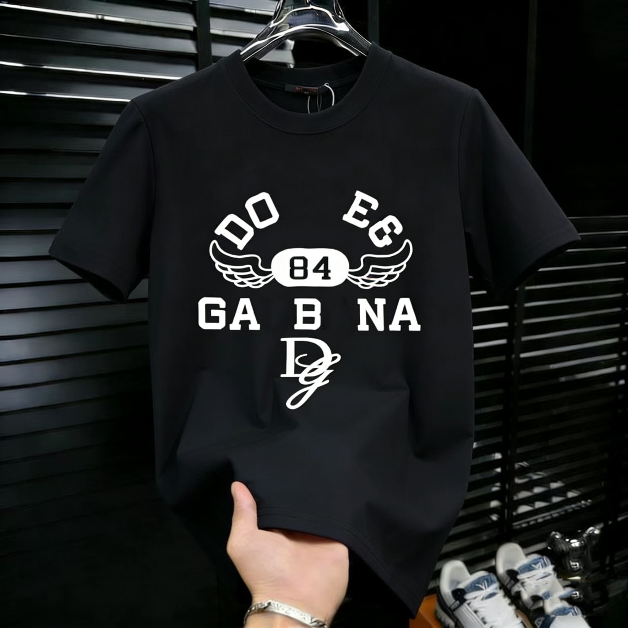 Men's Summer New Cotton Short Sleeve Versatile Fashionable Creative Printed T American Trendy Brand Loose Round Neck Shirts S 5XL Little Joy 88