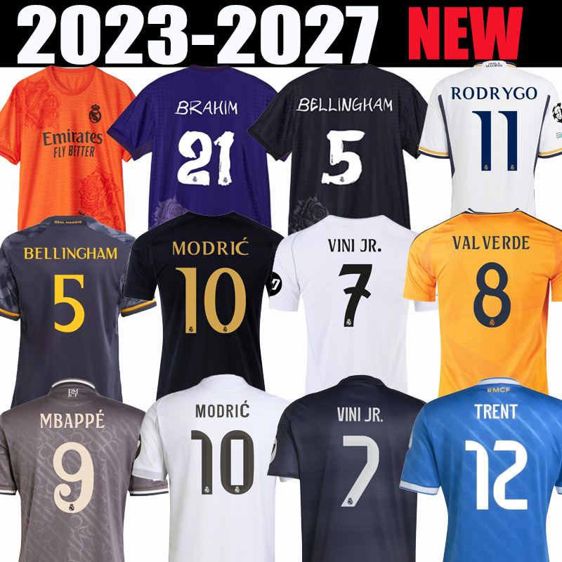 23 24 25 VINI JR Soccer Jerseys BELLINGHAM Fans Player Version CAMAVINGA TCHOUAMENI VALVERDE ASENSIO MODRIC 2023 2024 2025 2026 Maillot de footba