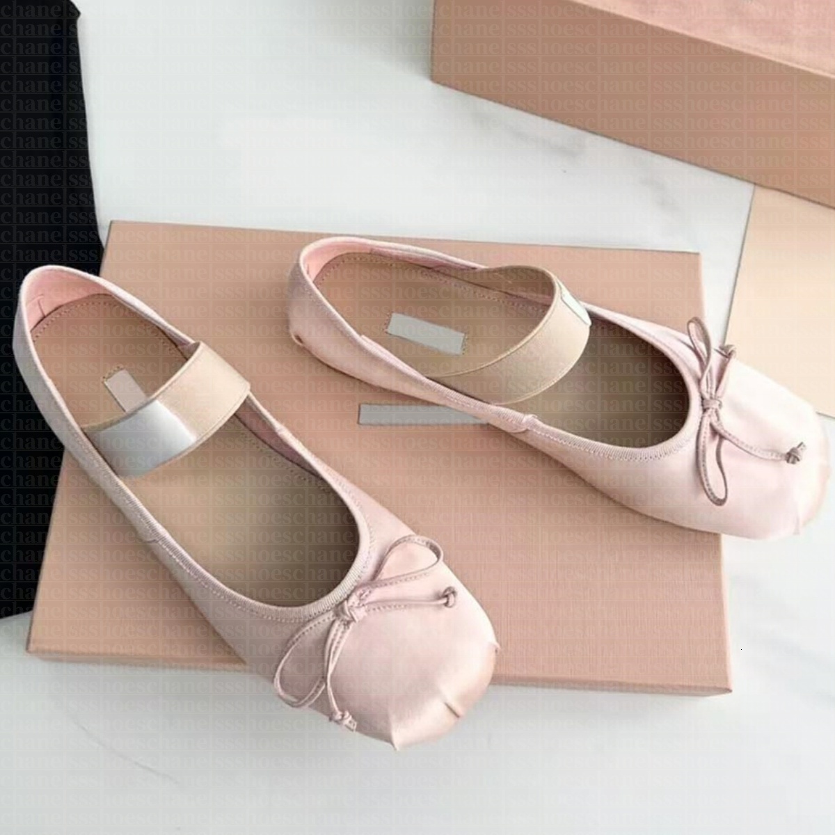 Ballet Flats designer shoes Paris designer Black Shoes Women Spring Quilted Genuine Leather Slip on Ballerina Round Toe Sneakers Ladies Dress Shoes