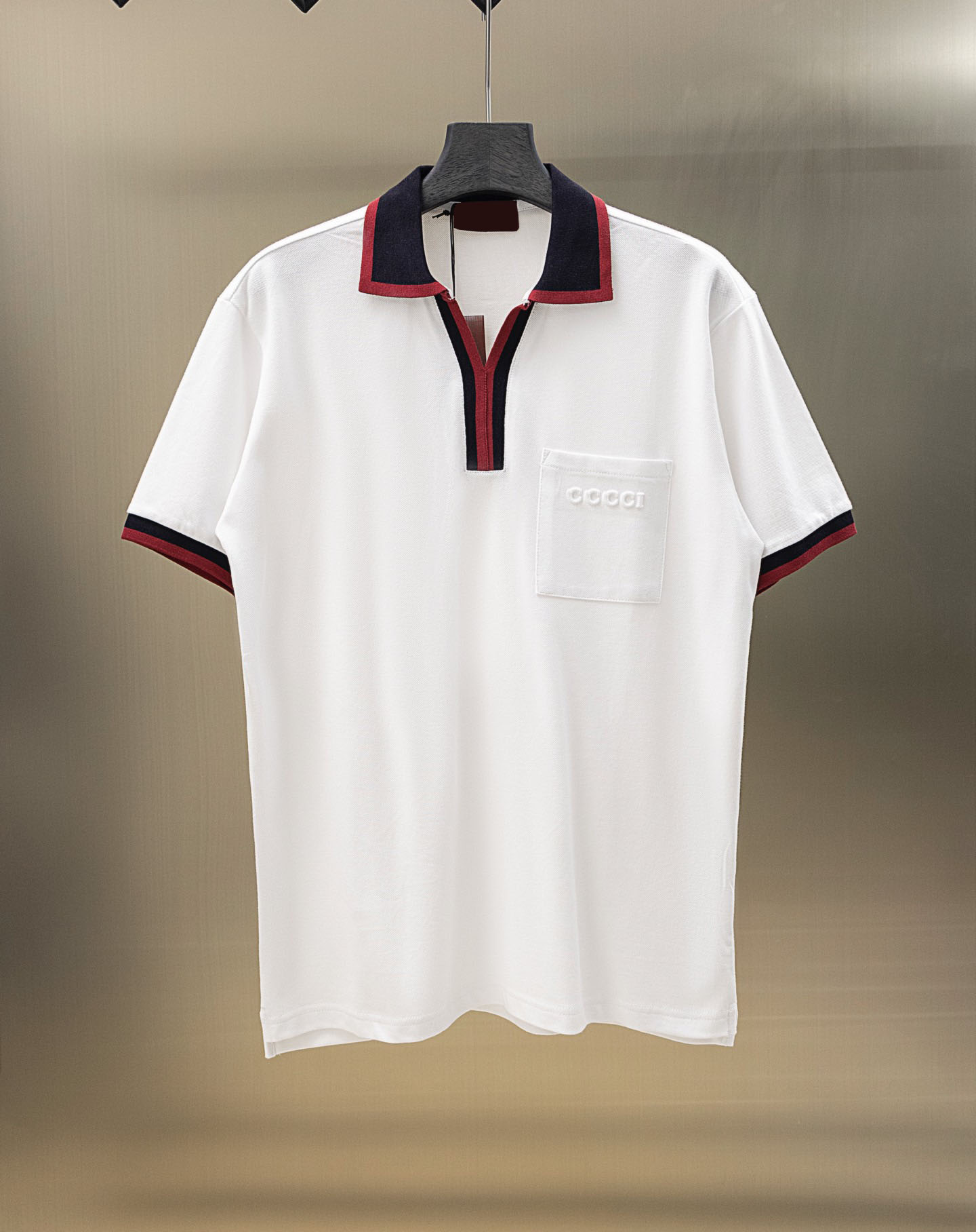 Men's Plus Tees & Polos Round neck embroidered and printed polar style summer wear with street pure cotton w300