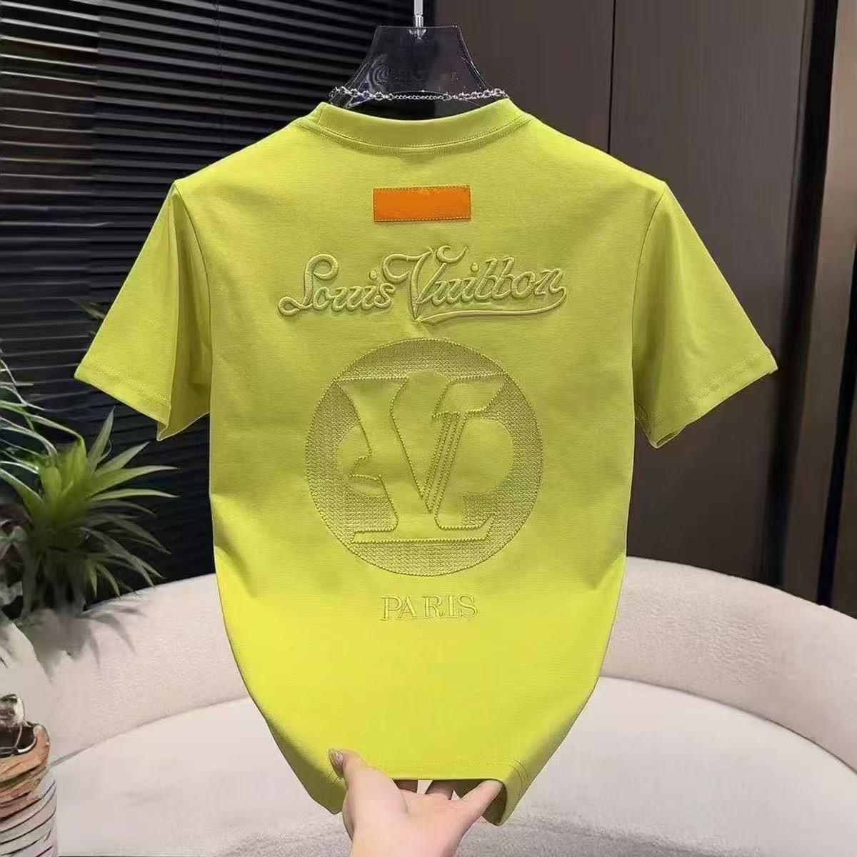 2026Fashion designer's High end trendy brand 2026 new spring heavy embroidery men's versatile casual short stylish luxury round neck ha