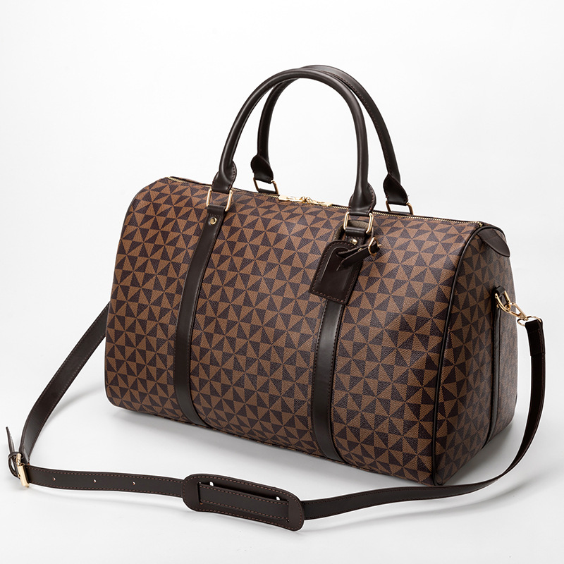 Quality Large Duffle Bag for Men Women, 55cm Oversized Travel Duffel, Premium Leather Weekend Overnight Bag, Durable Gym Sports Luggage with Shou-image-1100488826
