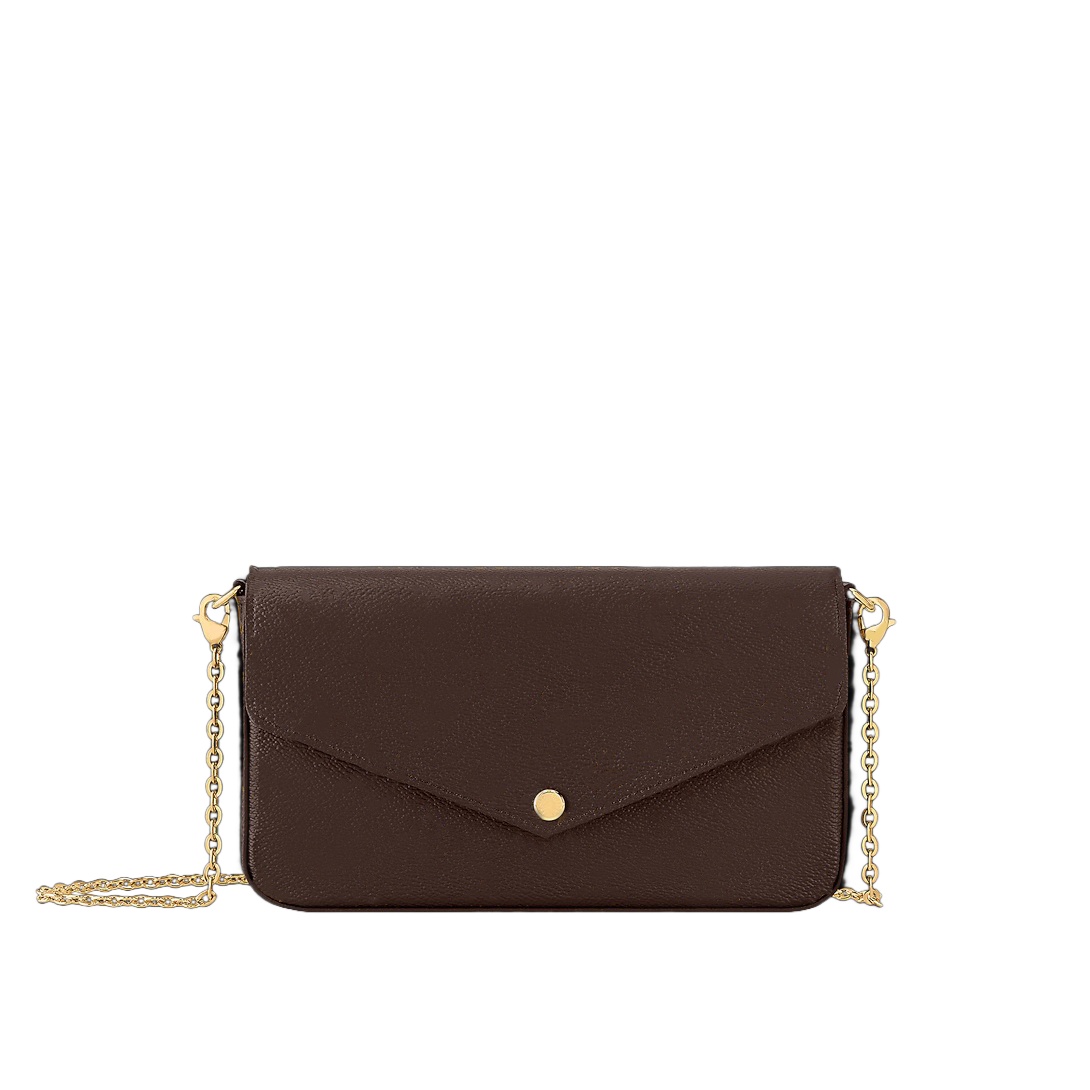 Pochette Felicie de luxe, pochette à chaîne, sac à main de luxe classique, sac à main de luxe pour femmes, portefeuille à bandoulière