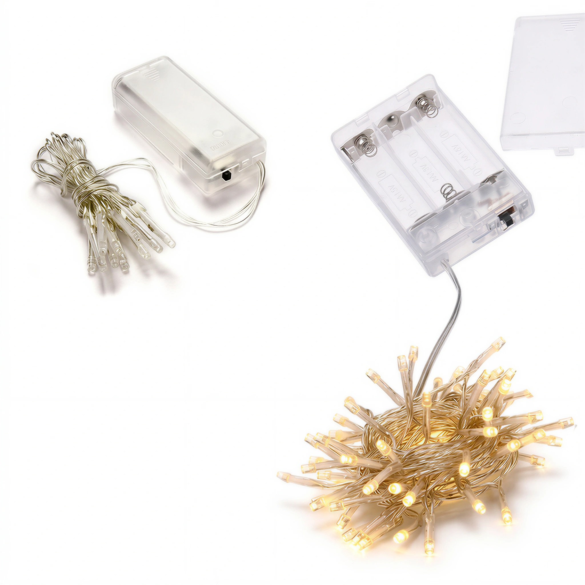 Guirlande lumineuse alimentée par piles AA, blanc chaud, lumières de noël colorées, 1.5m/3m/6m/5m/9m, guirlande lumineuse Led étanche, décoration