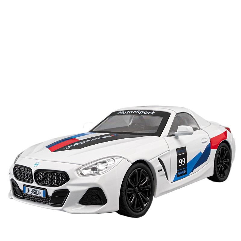 1:22 Convertible Sports Car Alloy Model, Sound Light Pull-Back Simulation Car, Collectible Ornament Kids Toy-image-1100456428