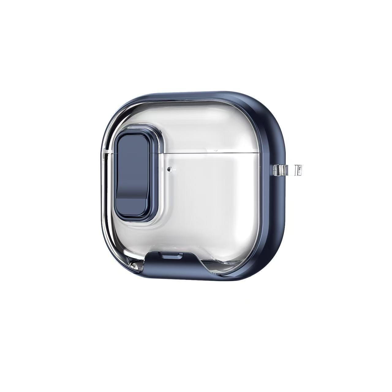 Étui pour écouteurs à couverture complète avec crochet en métal pour AirPods 4 Pro 3 2 1