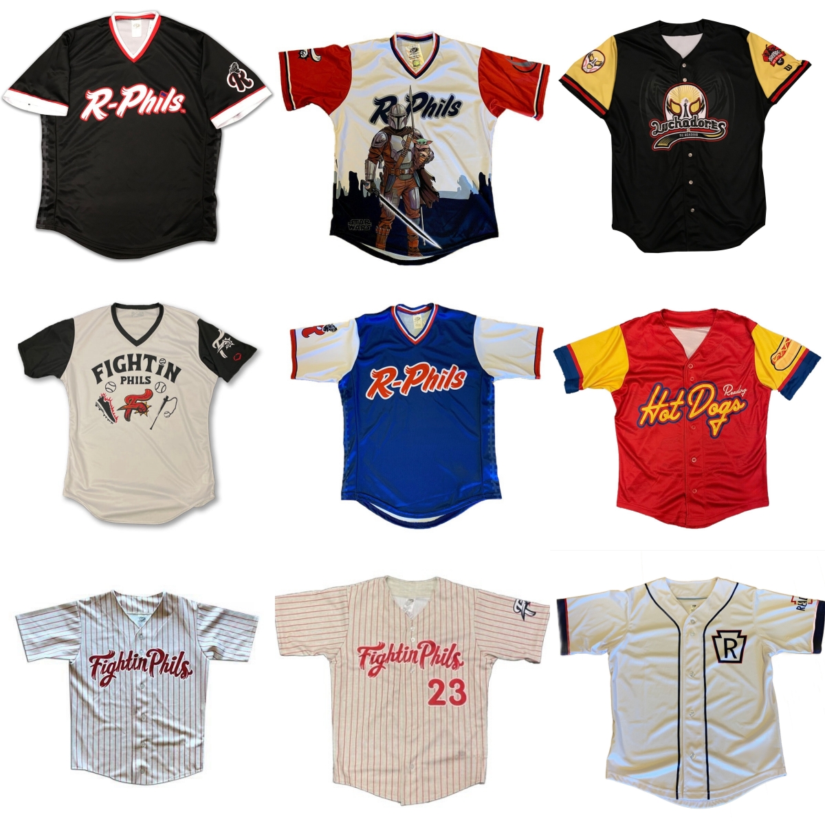 Reading Fightin Phils Baseball Jersey Custom Jersey Any Name Number