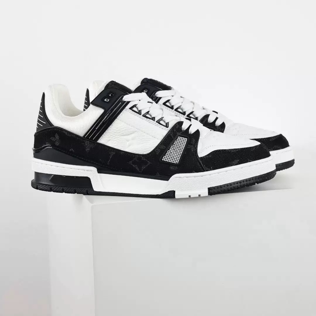 Top Designer shoes flower Skate Sneakers luxury Men Women Casual tennis Shoes Calfskin Platform Trainers Leather Abloh Lace-up skate shoes with