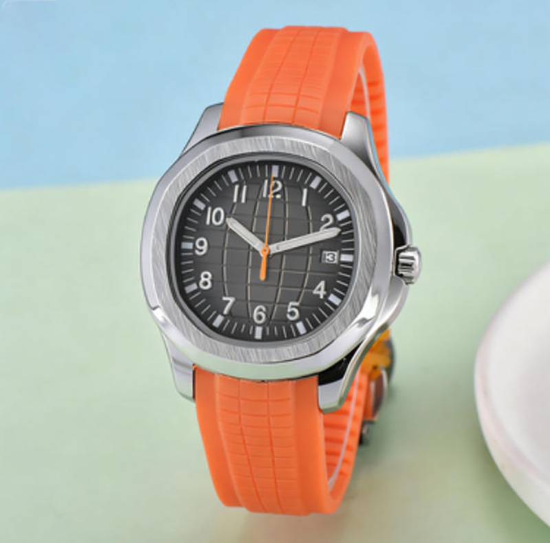 Aquanaut Mens Automatic Watch Octagonal Case Wristwatch Waterproof Rubber Strap Sport Watch with Date 74$
