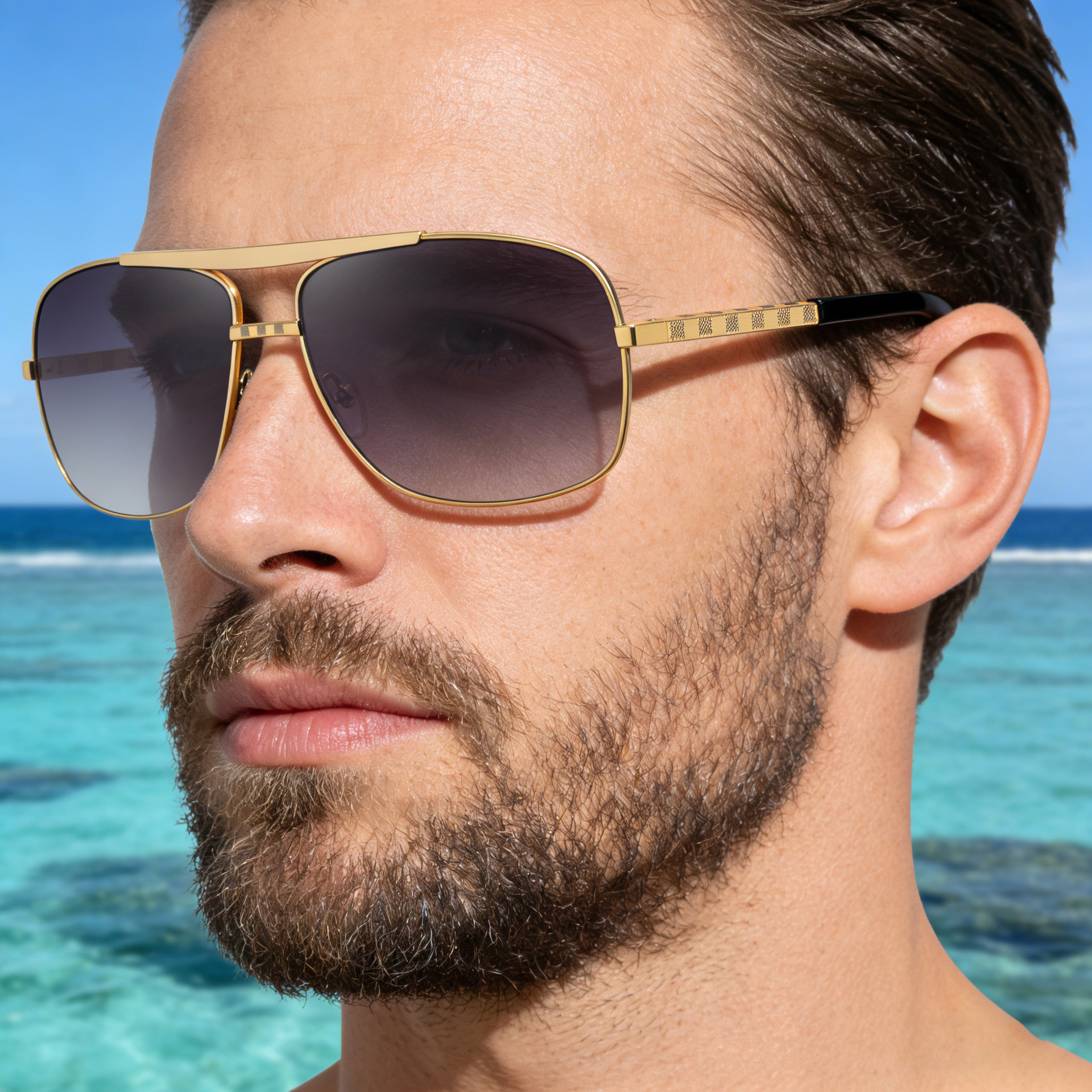 2026 New Vintage Retro Square Frame Sunglasses for Men, Street Style Fashion, Hot Item Shades