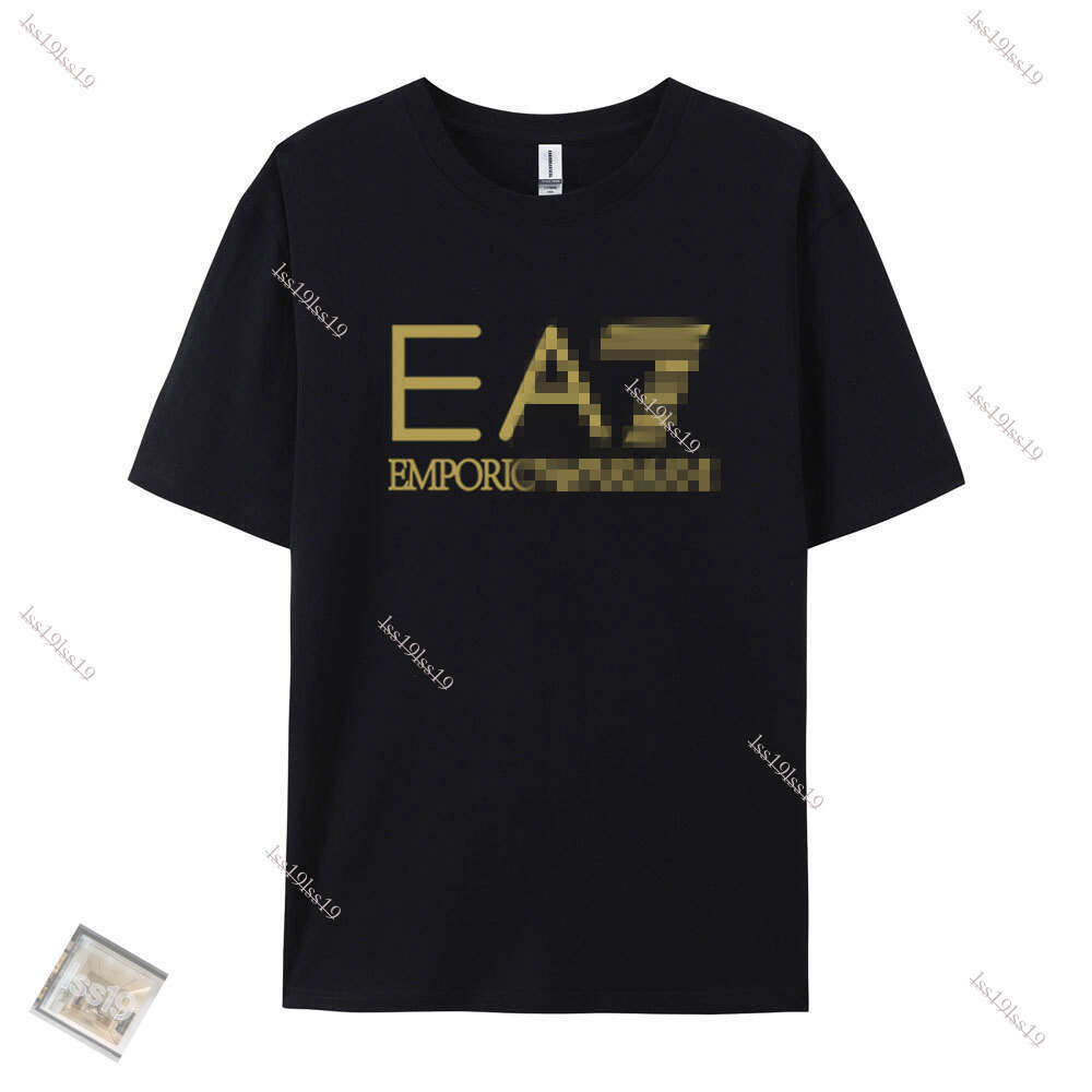 Ea7 Tshirts Designer Shirt Men's Graphic T Shirt High Quality Casual Fashion Street Letter Print Vintage Wash Water Hip Hop T Shirts 2026 Summe