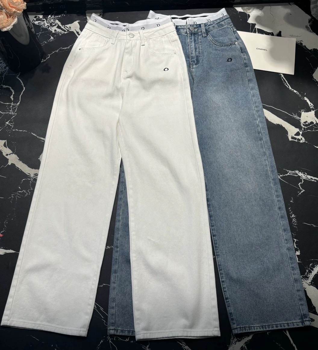 Wrinkle Jeans Womens Designer Trouser Legs Open Fork Tight Capris Denim Trousers Add Fleece Thicken Slimming Jean Pants Loose Women Clothing Embr