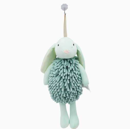 Cartoon Rabbit Chenille Hand Towel - Multi-functional Animal Creative Rabbit Fleece Toy C260407-image-1087969111