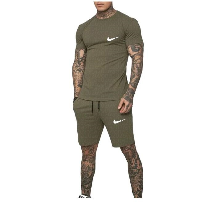 Herren-Trainingsanzüge, Sommer-T-Shirt-Shorts, 2-teiliges Set aus weißem Trainingsanzug, Herren-Buchstaben, Retro-Straßenkleidung, kreatives Muster,