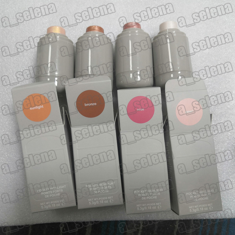 Face Makeup 4 Color Pocket Highlight Rose Sunlight Bronzo Pearl Brighten Bronzers Highlighters 5.3g-image-566274940