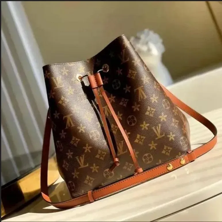 2026 Luxury Designer Bag High quality Famous handbags NEONOE shoulder bags leather bucket bag women flower printing crossbody bag purse