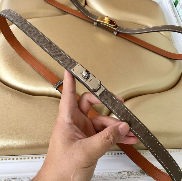 Designer Leather Women Belt Adjustable Buckle Thin 1.8cm with Suit Jacket Skirt Dress Shirt Fashion Trend Cowhide Belt