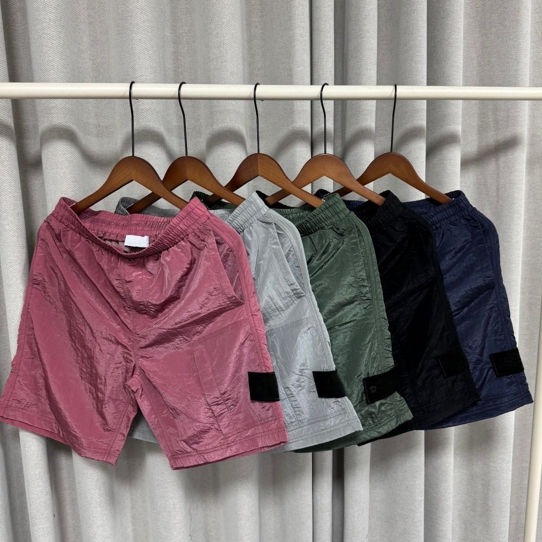 Mens designer shorts summer quick dry breathable shorts beachwear loose luxury casual metallic nylon gym reflective shorts fashion Streetwear swim b