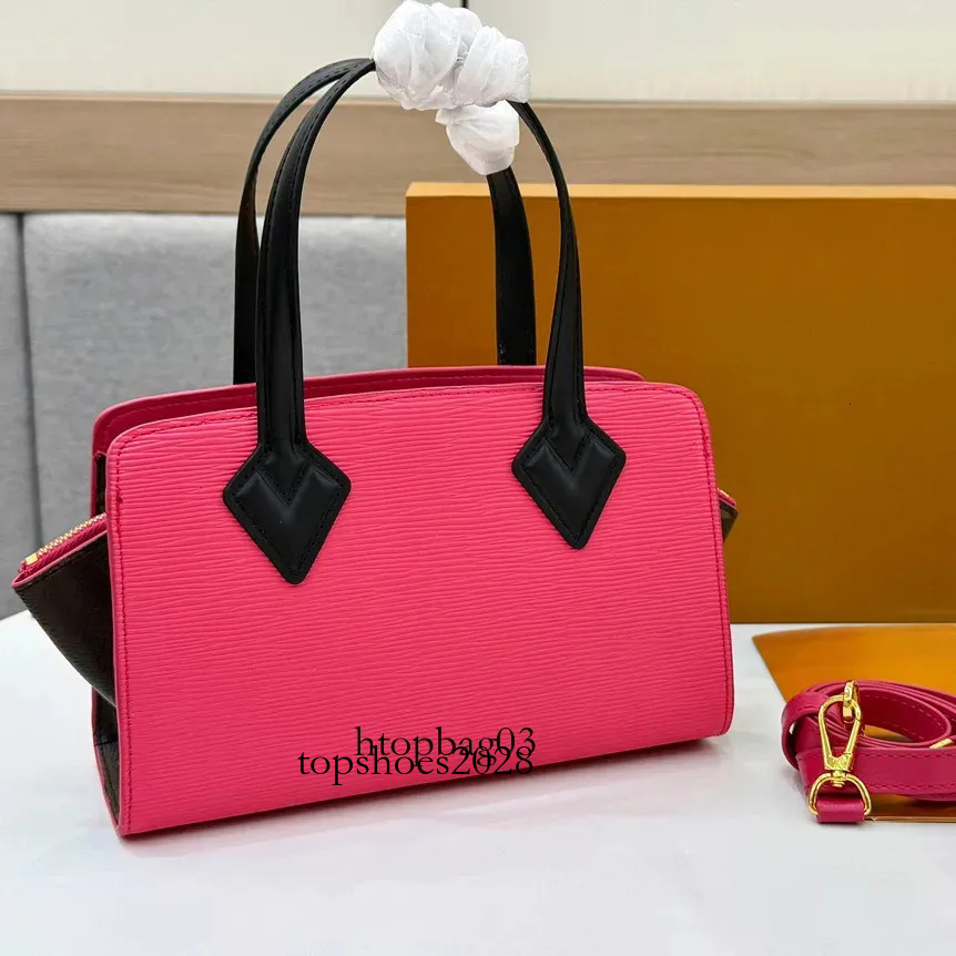Luxury Handbag Crossbody Women Business Dual Purpose Shoulder Hot Pink Designer Fashion Simple New Water Wave Multifunction Tote Bag-image-1109671380