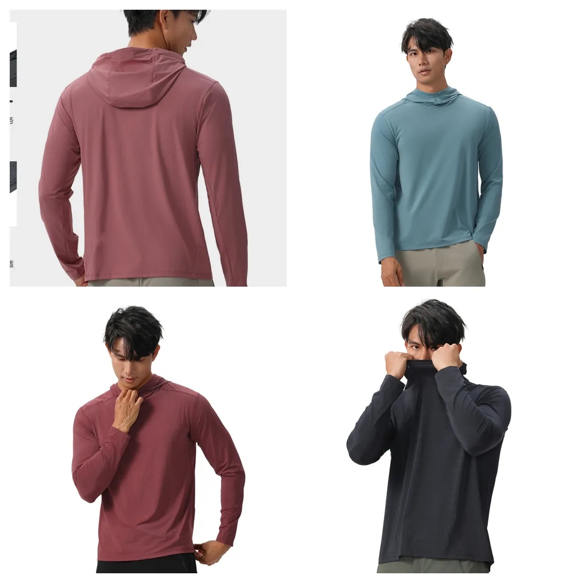 UU Autumn Nylon Men Outdoor Lightweight Shirt Breathable Leisure Sports Shirt Long Sleeve T-shirt Quick-drying Top Sports Hoodies-image-992926990