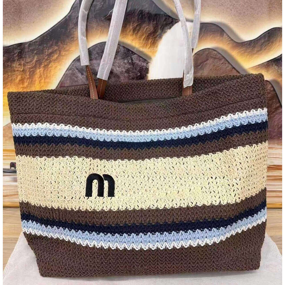 Bags Beach Designer Tote Straw Bag Travel Shopping bag big capacity women Handbags Hollow Out Woven Letter Shoulder bags Vacation gift-image-1107453750