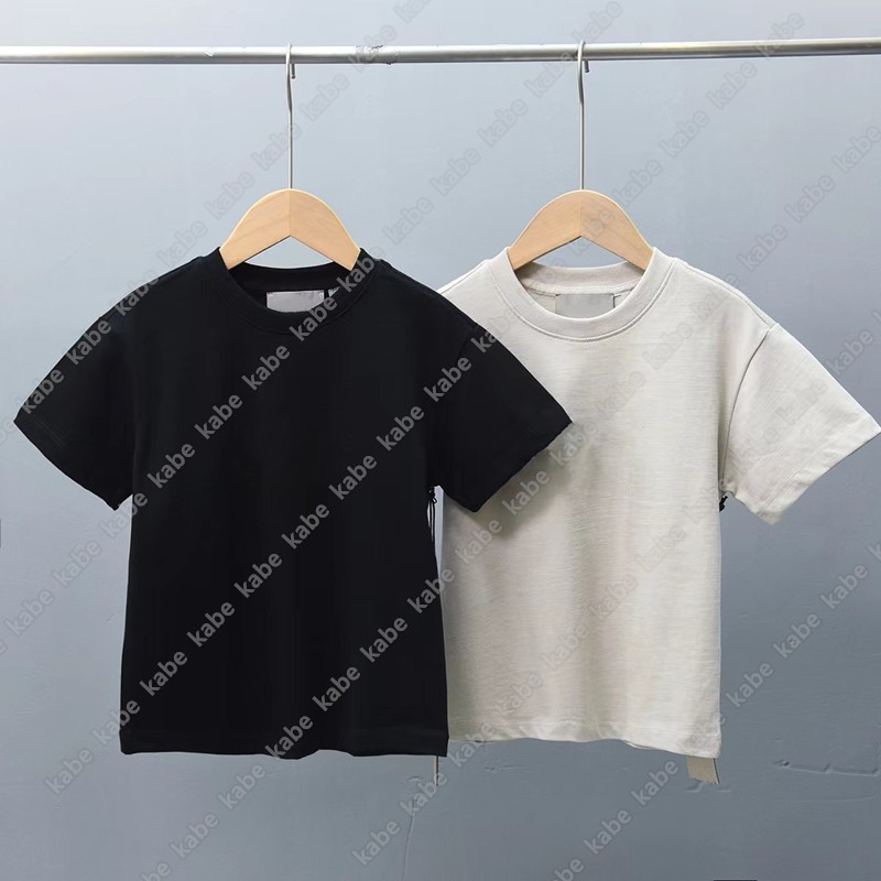 Designer kids T-shirts clothes toddlers baby boys girls balck grey white fashion street Tops casual summer kid infants t shirts-image-1100647359