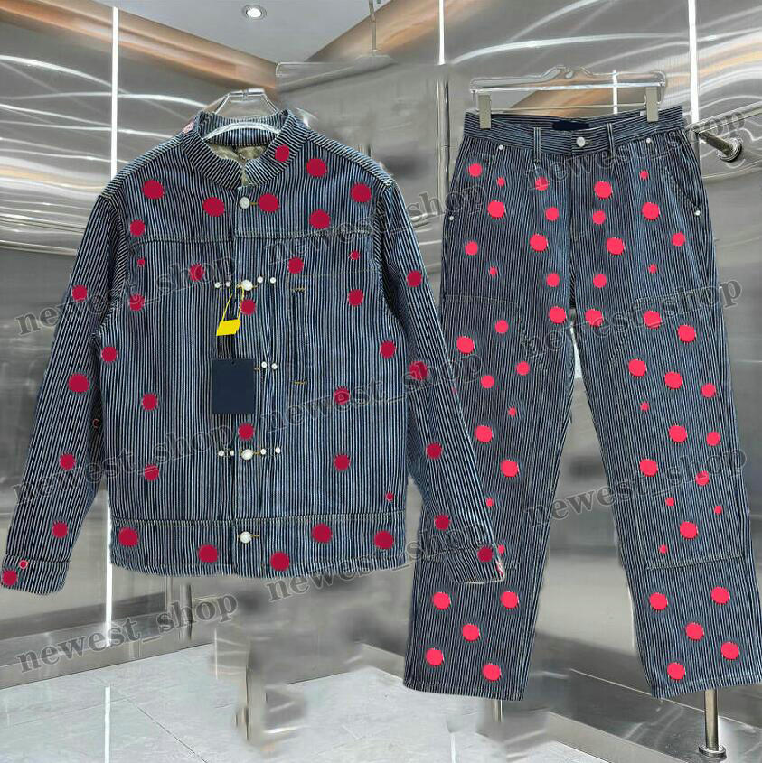 Designer luxury mens Denim jacket coats spring 26ss men letter jacquard print denims shirts luxury long sleeve stripe printed casual coat