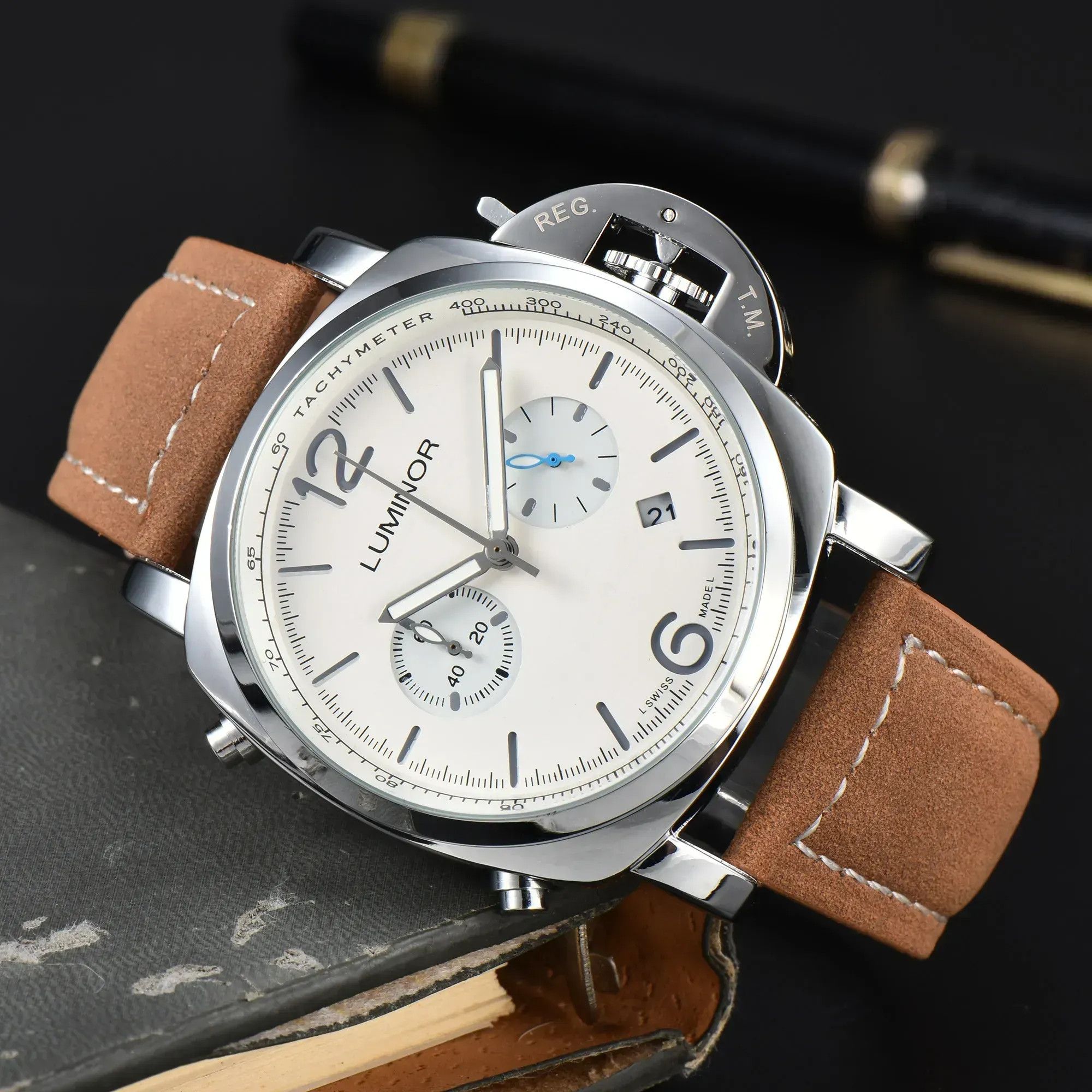 2025 High quality luxury mens man watches designers calendar date 43mm All dial work quartz men watch waterproof montre Luxury Sapphire glass