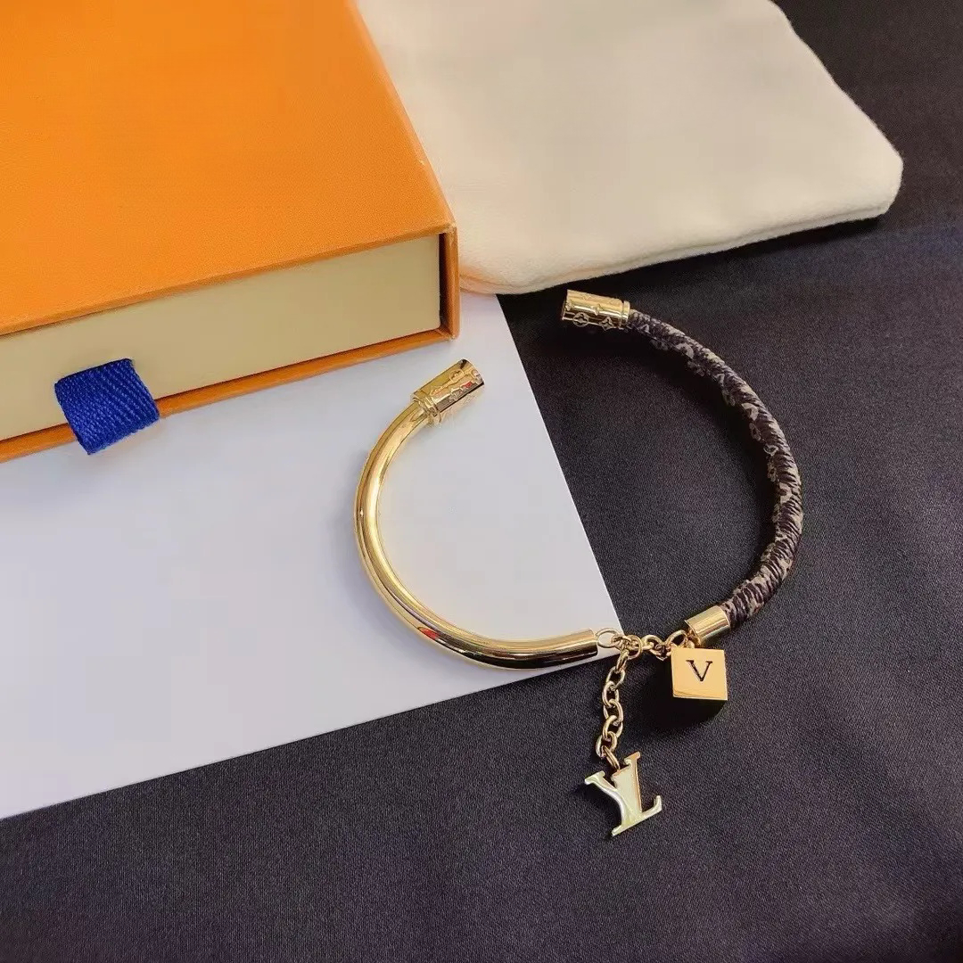 Men Leather Bangle Bracelet Luxury bracelet Braclets Gold Retro For Woman Fashion Jewelry bracelet designer bracelet