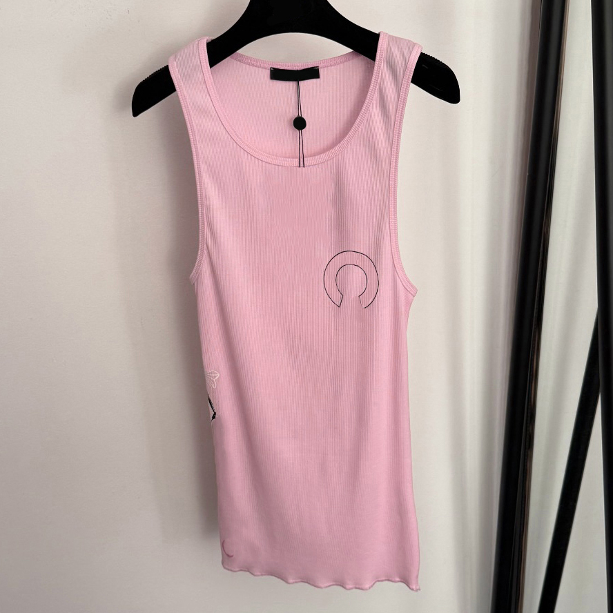 L107 Designer-style long tank dress T-shirt style fashionable knit sleeveless tank top simple and figure-flattering tank dress