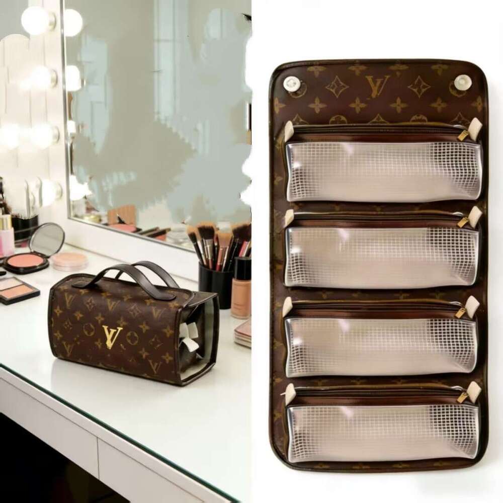2026 10A Cosmetic Bags Cases womens Makeup Bag Classic Luxury designer Double zipper men travelling Toiletry Travel Pouch Ladies Wash bag Purses Han