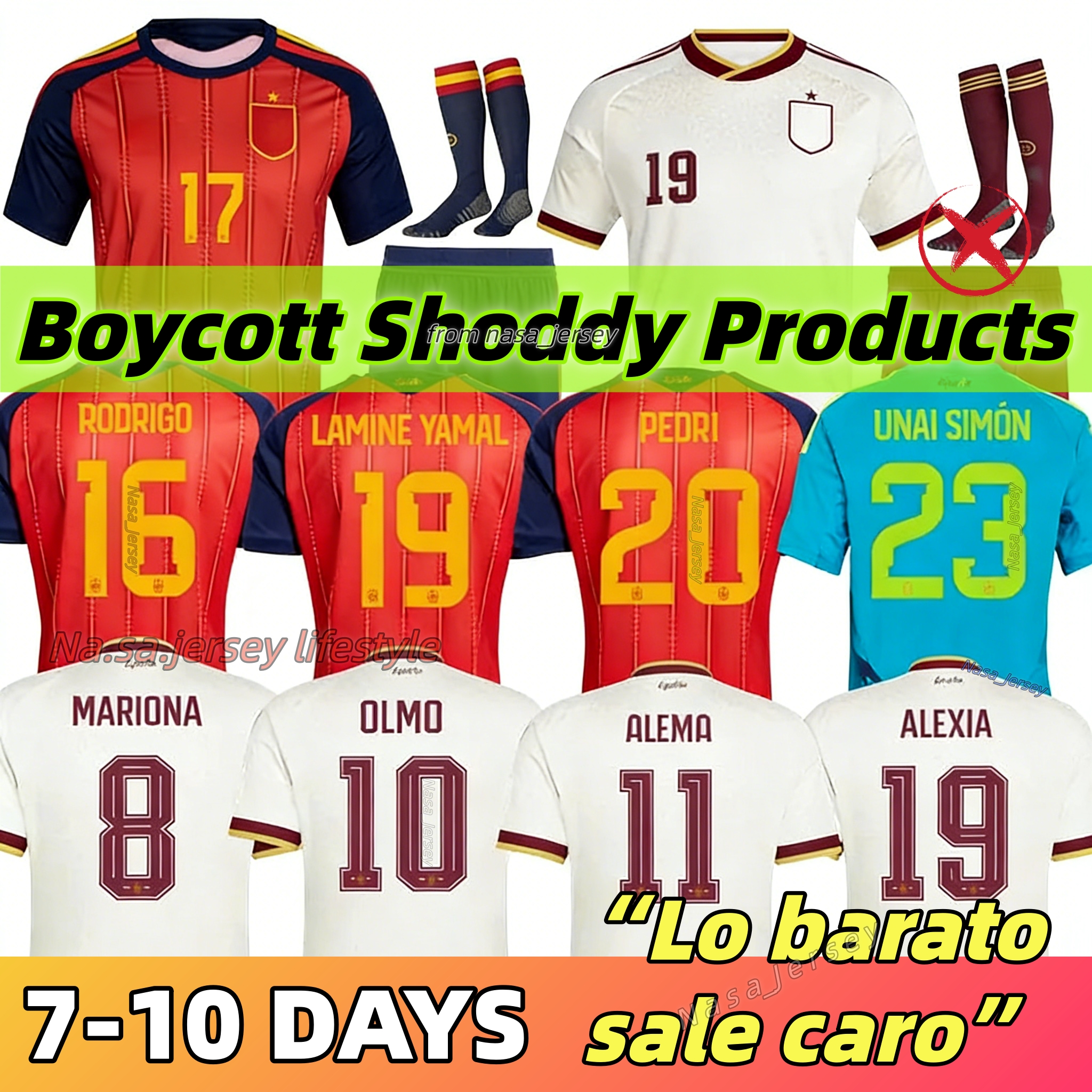 2026 SPAIN World Cup Soccer Jerseys PEDRI LAMINE YAMAL Spain Football Shirts MORATA OLMO FERRAN RODRIGO Cucurella SPAIN kit 26 27 Fans Player 3XL-image-970151394