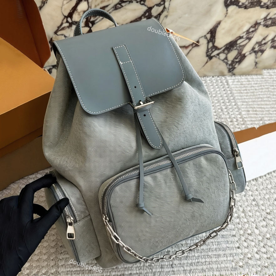 7A Zaino in denim di qualità Designer Canvas Fashion Borsa a tracolla per uomo donna di grande capacità Borsa per libri Borsa da viaggio Borsa da vi