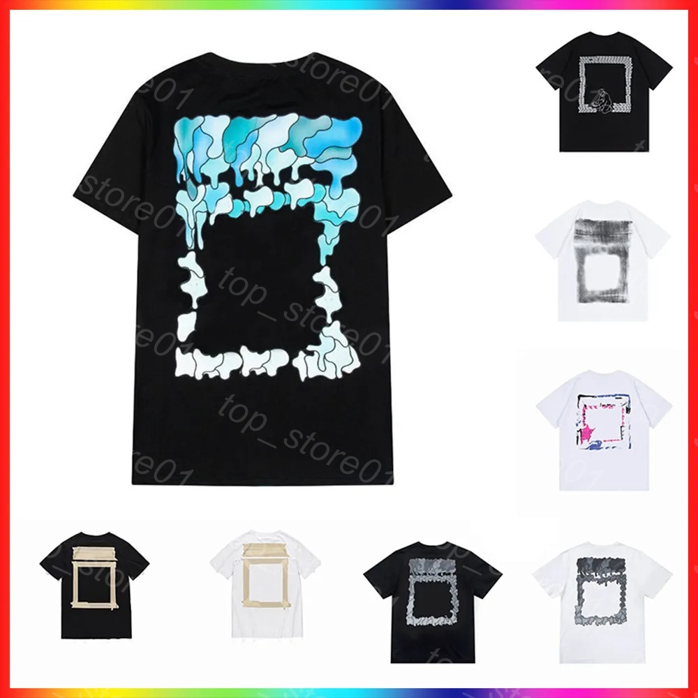 2026 Fashion mens new colors summer fashion white t shirt womens designers t shirts loose oversized round neck graphic tee shirt casual whitte luxur