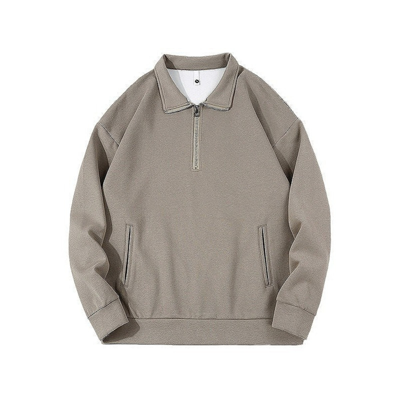 a09 Sweat-shirt à col roulé pour homme, épais, ample, tendance, automne