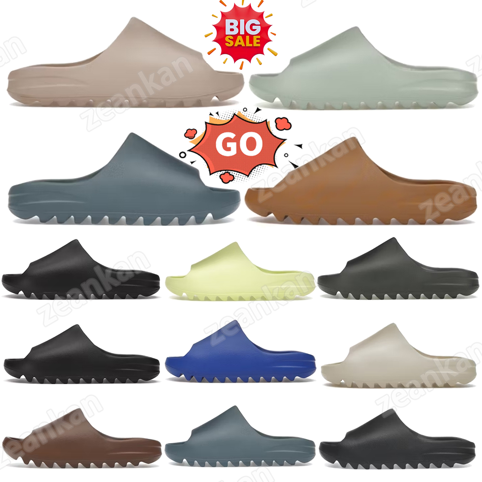 Slate Grey slippers Onyx sliders Granite Bone slide EVA Azure Flax Pure Glow Green Ochre Enflame Orange Soot Resin Desert Sand Earth Brown Cream-image-985047497