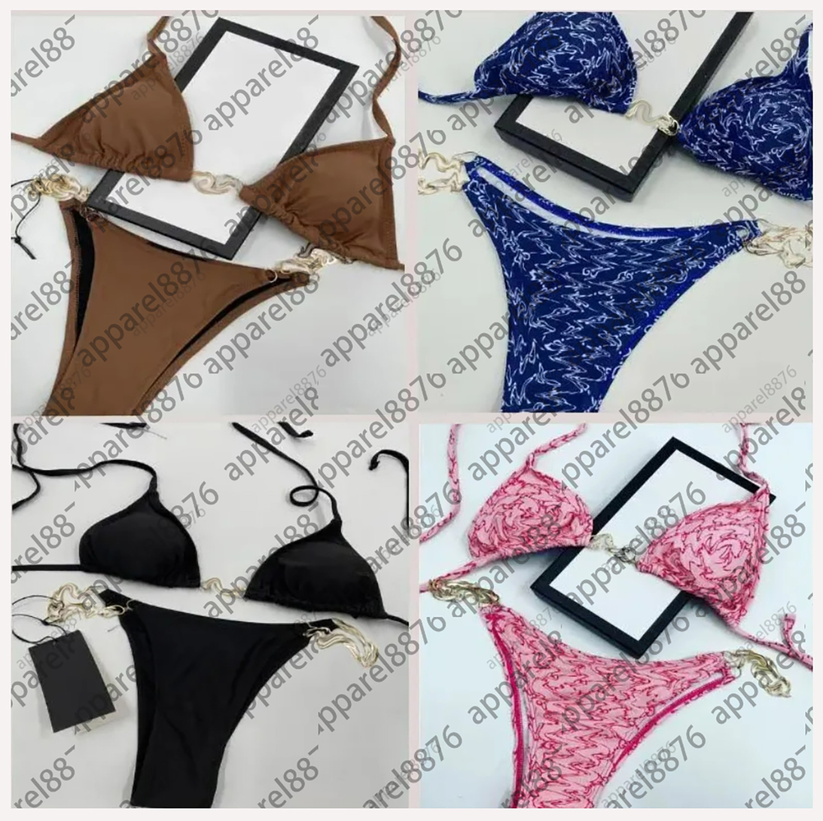 designer swim Women Swimsuits bikini set Multicolors Summer Time Beach Bathing suits Wind Swimwear Large size-image-708406216