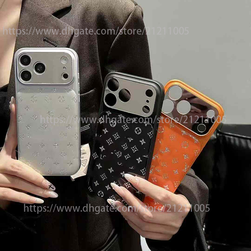 1V Phone Case For Iphone 17 16 15 14 Pro Max 16Pro Resin Glitter Classic Pattern 17Promax Phone Case 16Promax Matte Feel 15Pro Cover Electroplated P