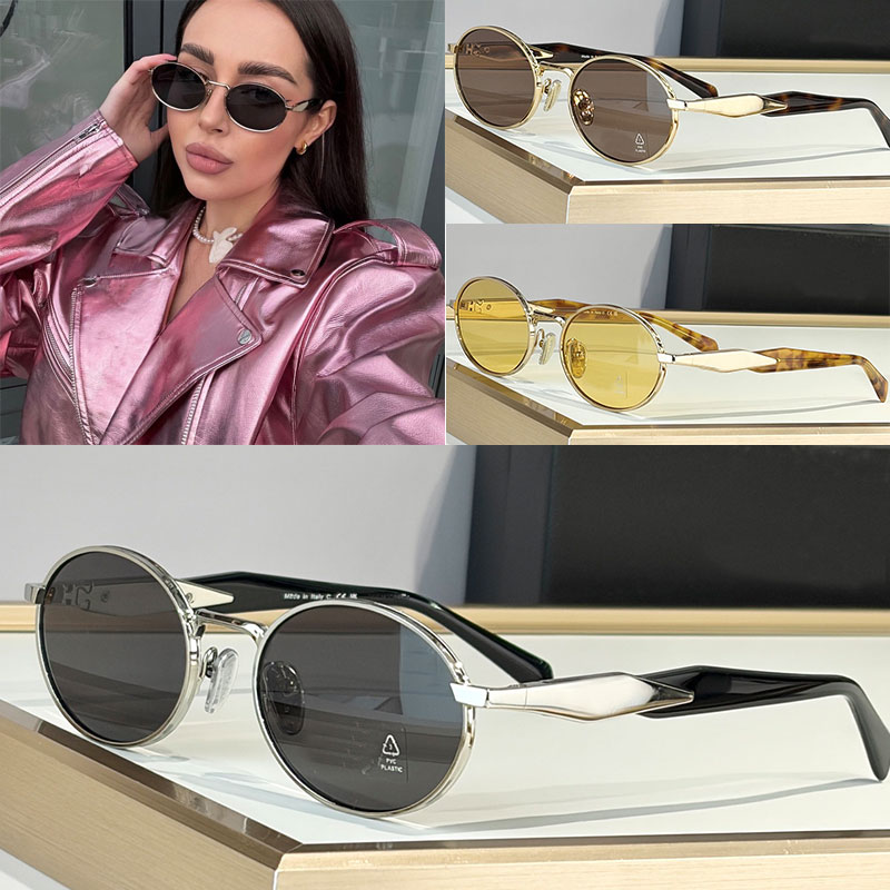 Man Women Designer oval shape Logo Sunglasses Z1539 Women Metal Frame Sunglasses Designer Geometric Glasses Leg Glasses 100% UV Outdoor Vacation-image-996619673
