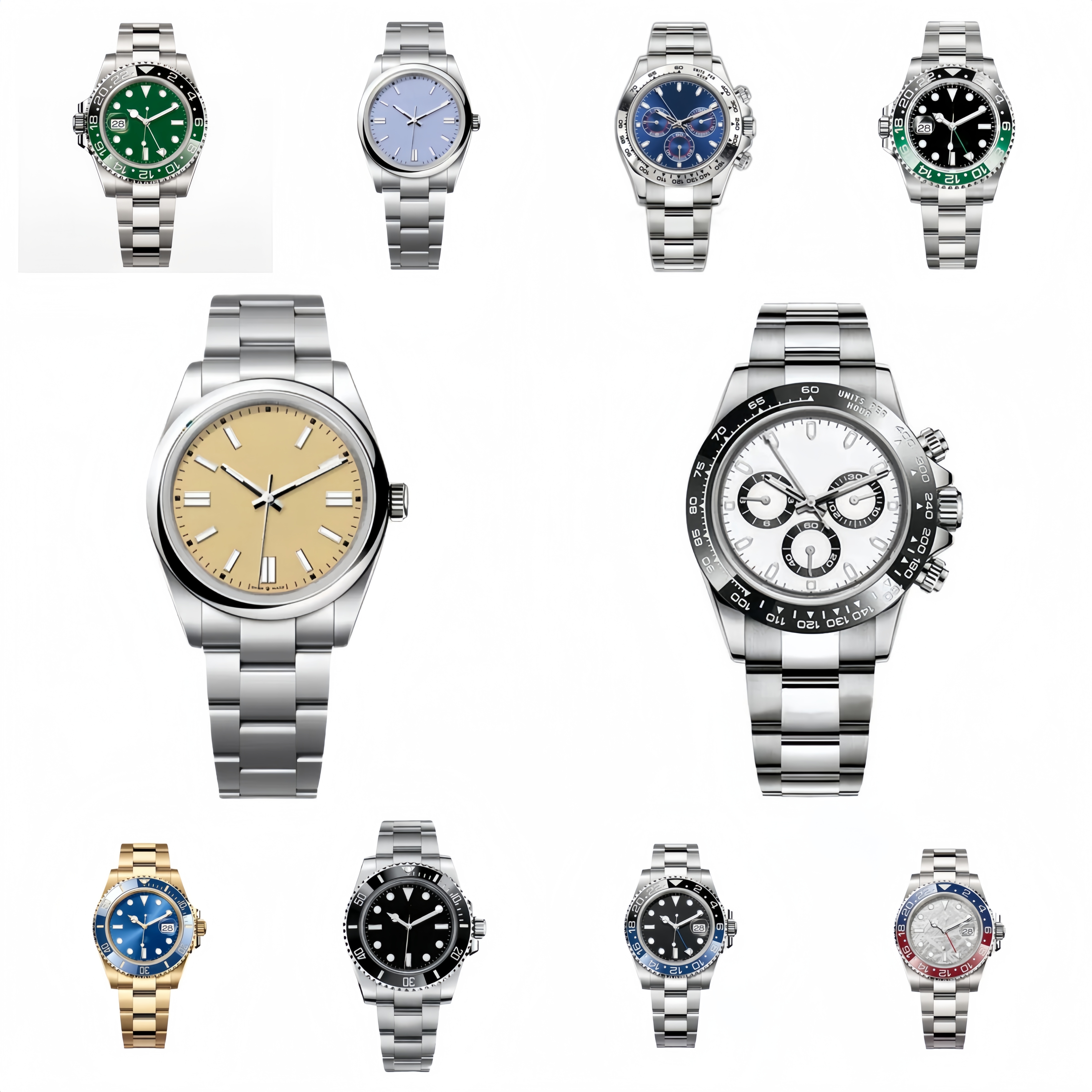 Luxury men watch 40mm fully automatic mechanical watch mens all stainless steel designer blue black ceramic sapphire glass watch super bright luxury