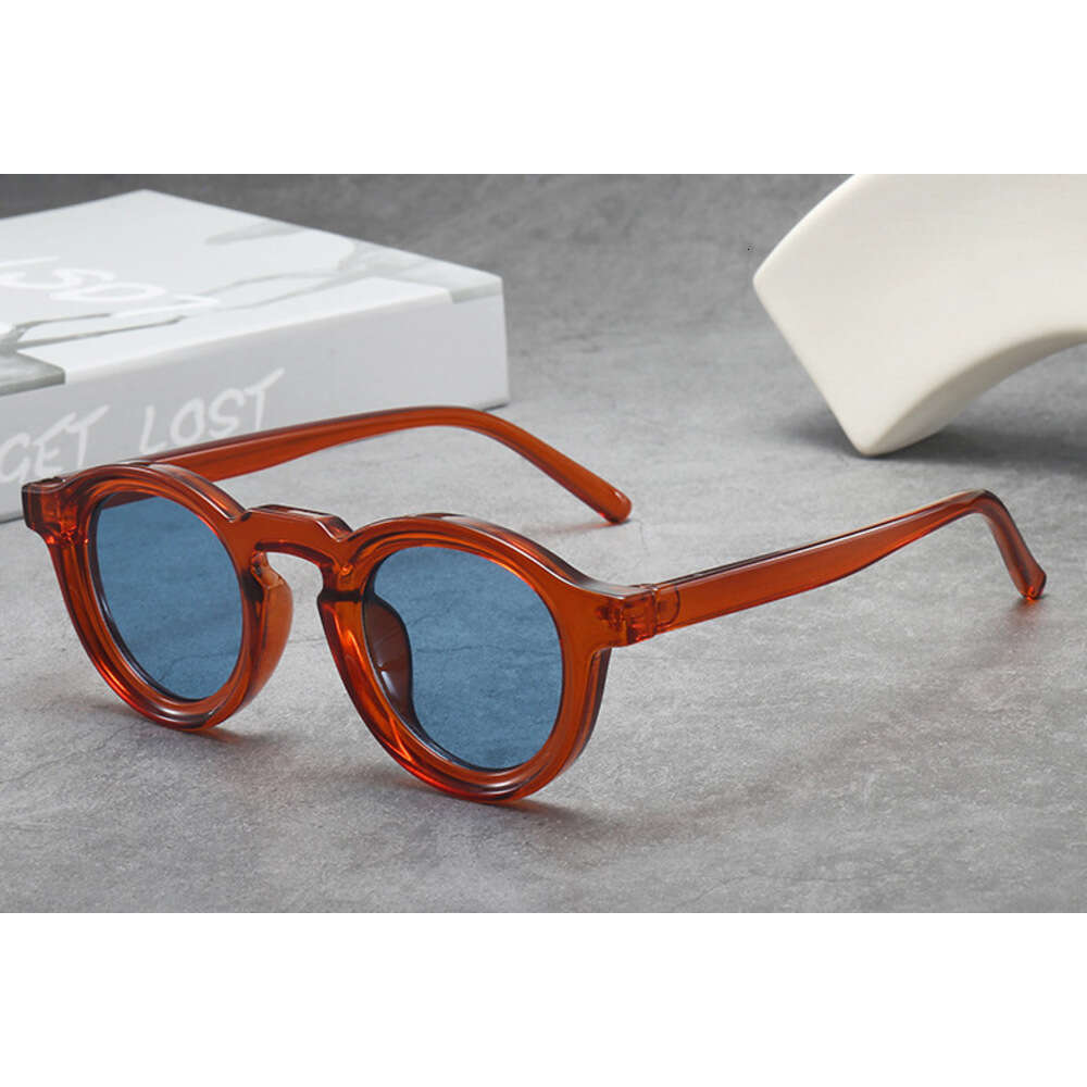 New Retro Round Small Frame Men And Women Fashion Trend UV Protection Sunglasses Chunjinqiuli