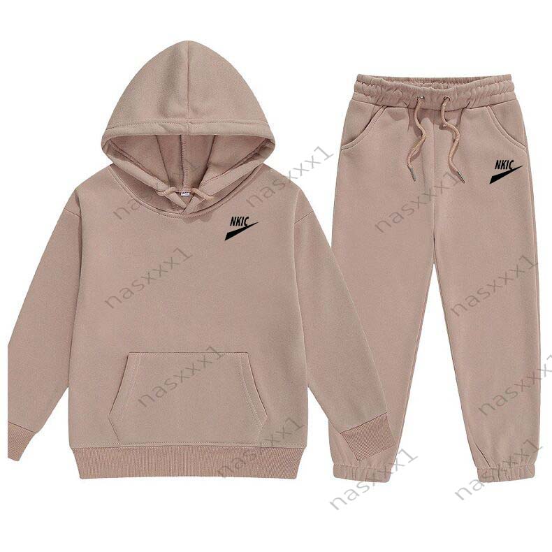 Kids Autumn Spring Fashion Letter Print 2pcs Hoodie Pants Tracksuits 2-11 Years Boys Girls Casual Outfits Children Clothes Sets-image-759827053