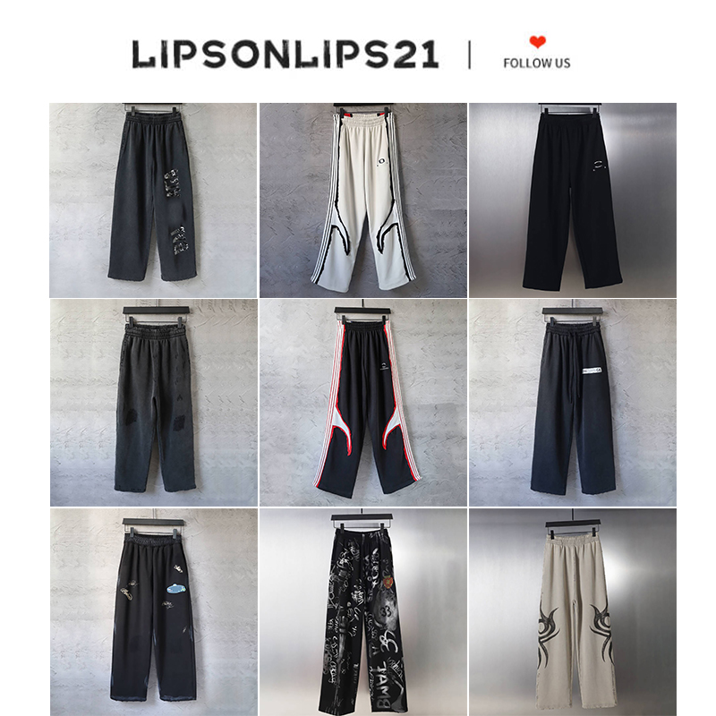 2026 Designer Men's Pants Y2K SweatPants Hip Hop Sweat Embroidered Harajuku Fashion Drawstring Leg Tie Strtwear Womens Straight Size S-XL Q2609